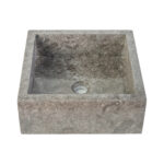 SQUARE COUNTERTOP WASHBOWL FULLY POLISHED - GREY 40X40X15CM - Image 2