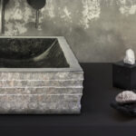 SQUARE WASHBOWL ALUR TUBE SHAPED - BLACK 40X40X15CM - Image 4