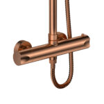 ALONI OPTIMA RONDO RAIN SHOWER SET – THERMOSTATIC – EXPOSED – BRUSHED COPPER - Image 2