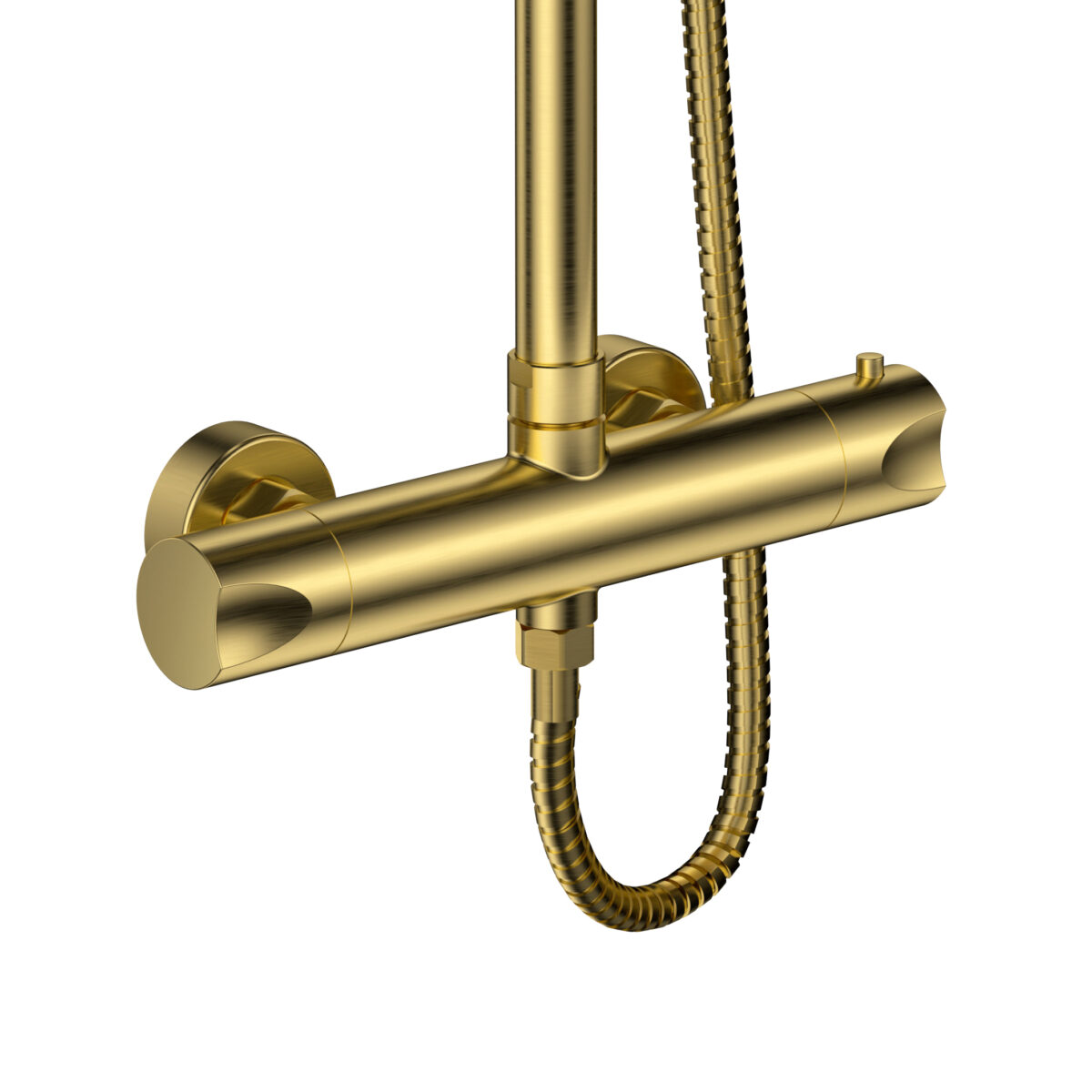 ENSEMBLE DE DOUCHE PLUIE ALONI OPTIMA RONDO - THERMOSTATIQUE - MONTAGE EN SAILLIE - OR BROSSÉ – Image 4