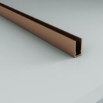 ALONI WALL PROFILE FOR SHOWER PANEL - 200 CM - BRUSHED COPPER