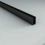ALONI WALL PROFILE FOR SHOWER PANEL - 200 CM - MATT BLACK