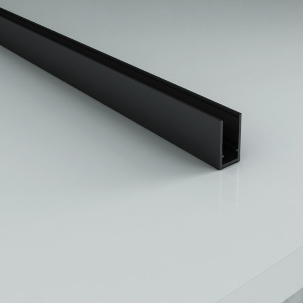 ALONI WALL PROFILE FOR SHOWER PANEL - 200 CM - MATT BLACK