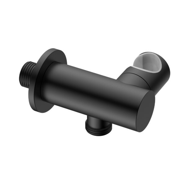 UNIFORMA WALL OUTLET ELBOW – WITH WATER CONNECTION AND ADJUSTABLE HAND SHOWER HOLDER – MATT BLACK (PVD)