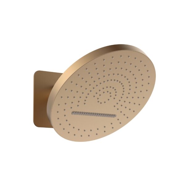 UNIFORMA OVERHEAD SHOWER TROPICAL RAIN XL – 2 SPRAY MODES – WALL MOUNT – WITH BUILT-IN BOX – 32 CM – BROWN BRONZE (PVD)