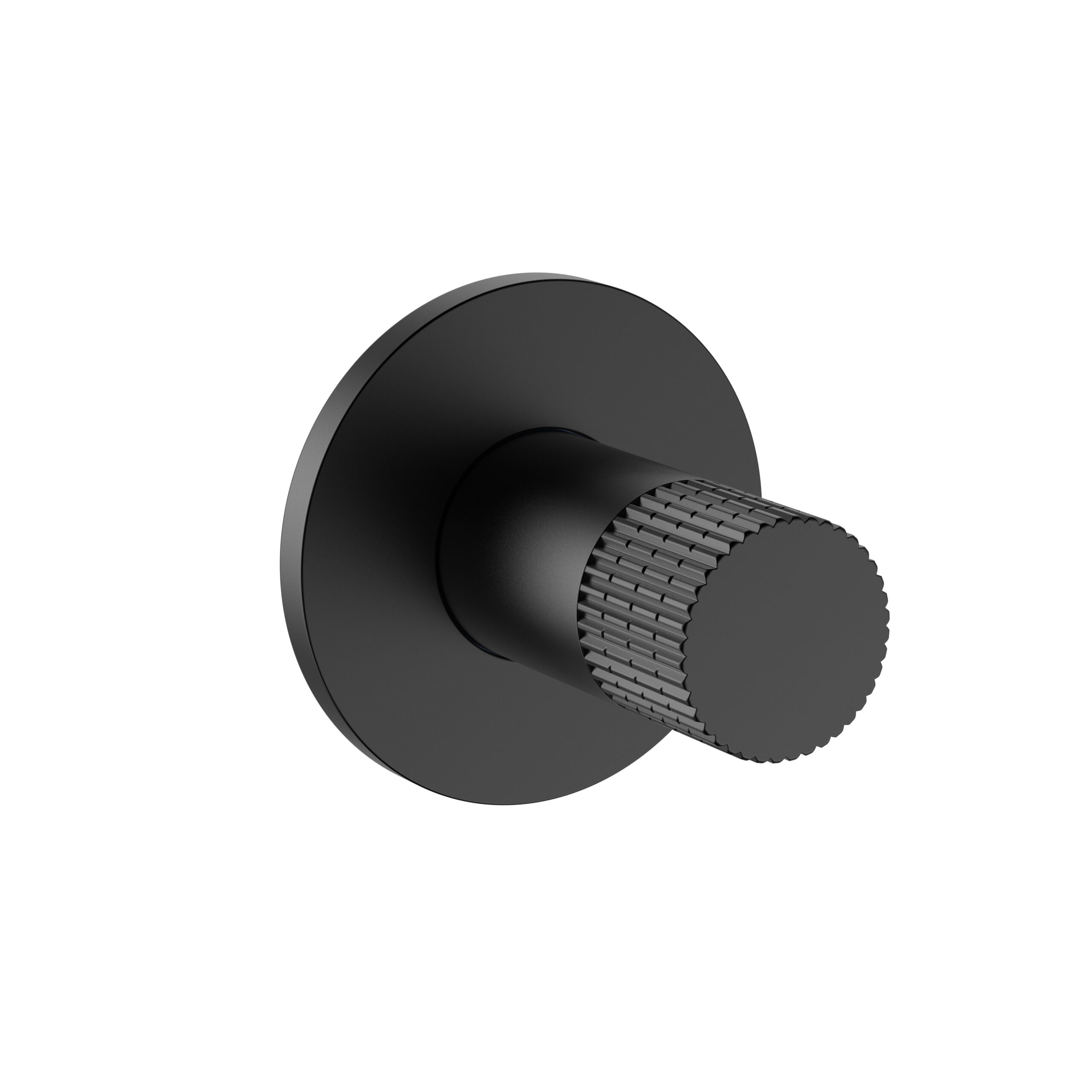 PRM5520-MB.jpg STRIA BIDET TAP – COLD WATER – REFINED RIBBED KNOB – MATT BLACK (PVD) - Image 1