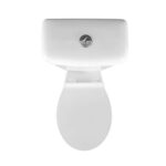 ALONI PRO DUOBLOCK - FLOOR-STANDING TOILET - P-TRAP - WALL OUTLET - WITH CISTERN - FLUSH MECHANISM - DUAL FLUSH - WITH SEAT - SOFTCLOSE - 38X72X67 CM - GLOSSY WHITE - Image 3