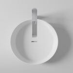 CREAVIT RUBY RB140 LAVABO - COMPTOIR - CÉRAMIQUE - SANS TROP-PLEIN - SANS TROU POUR ROBINETERIE - 40X10X40 CM - BLANC BRILLANT – Image 2