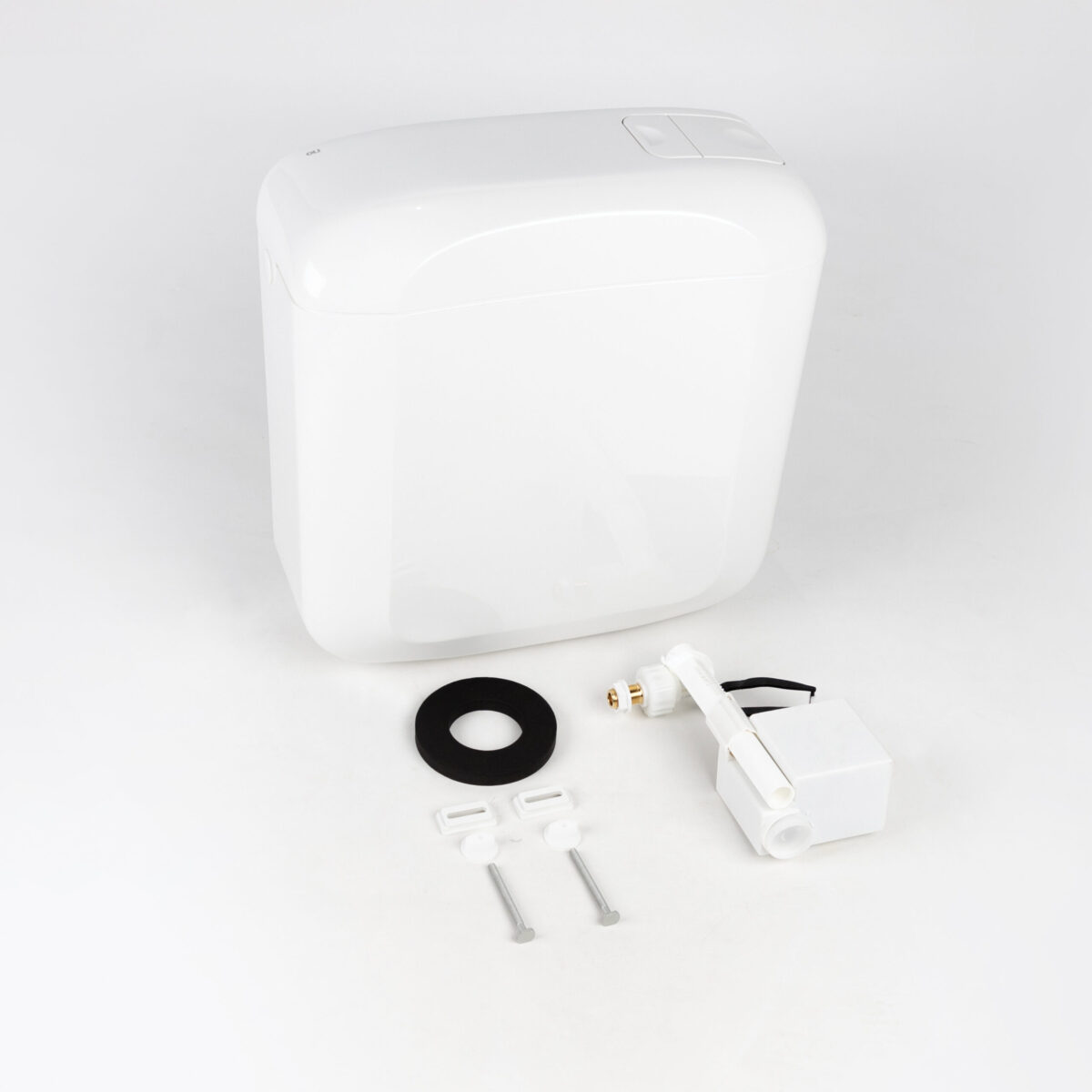 Aloni Saforo Toiletcistern - Dubbele Flush 3/6 L - Waterbesparend - Kunststof - Glanzend Wit - Afbeelding 5