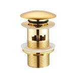 CREAVIT CLICK WASTE 5/4" - WITH OVERFLOW - GLOSSY GOLD