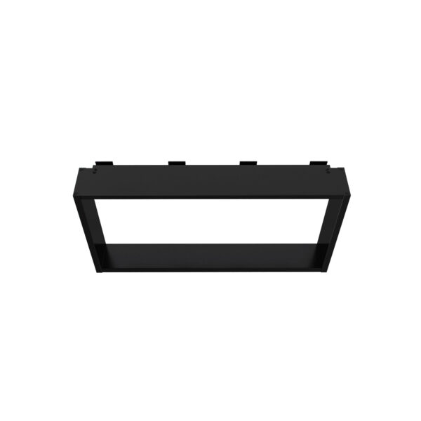 BUILT-UP NICHE FOR SHOWER SCREEN - 4 TOWEL HOOKS - ALUMINIUM - 60X30X8 CM - MATT BLACK