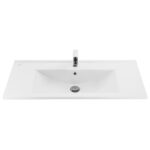 SU WASHBASIN - 1 BOWL - WITH TAP HOLE - CERAMIC - 100X45 CM - GLOSSY WHITE