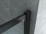 ALONI WALK-IN SHOWER PANEL WITH GRID 8MM (120X200CM) - MATT BLACK - Image 2