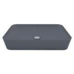 CREAVIT ULTRA COUNTERTOP BASIN – WITHOUT OVERFLOW – WITHOUT TAP HOLE – CERAMIC – 60X11X40 CM – MATT BASALT