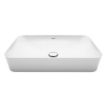 CREAVIT ULTRA COUNTERTOP BASIN – WITHOUT OVERFLOW – WITHOUT TAP HOLE – CERAMIC – 60X11X40 CM – MATT WHITE