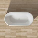 ALONI RONDO FREESTANDING BATHTUB - WITH DRAINER SET AND CLICK WASTE - ACRYLIC - 180X80X58 CM - GLOSSY WHITE - Image 3