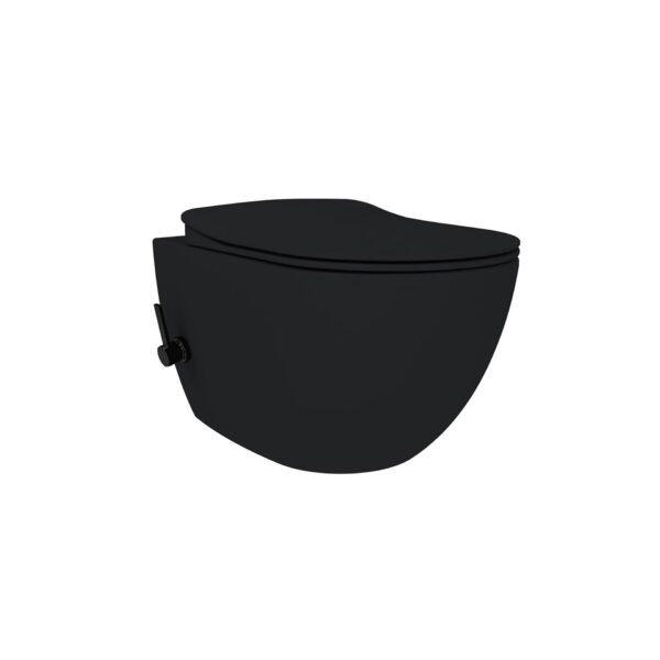 CREAVIT RIMOFF OPHANG WC MET BIDET WARM/KOUD WATER - MAT ZWART