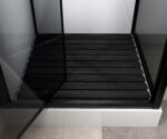 MARANI COMPLETE SHOWER ENCLOSURE WITH SWING DOOR - REVERSIBLE - 90X225X90 CM - MATT BLACK - SMOKED GLASS - Image 3