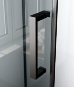 RIMO COMPLETE SHOWER ENCLOSURE WITH SWING DOOR- REVERSIBLE - 80X215X80 CM - MATT BLACK - CLEAR GLASS - Image 4