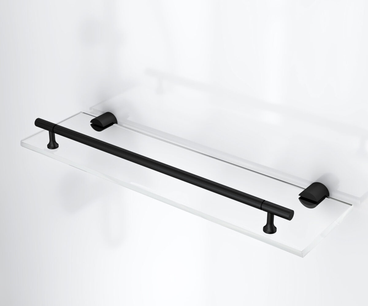 MARANI COMPLETE DOUCHECABINE MET SCHUIFDEUR - OMKEERBAAR - 110X225X80 CM - MAT ZWART - GRIJS GEROOKT GLAS - Afbeelding 7