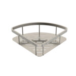 UNIFORMA SHOWER BASKET – CORNER MODEL – 22 X 7 X 22 CM – BRUSHED STAINLESS STEEL