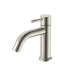 STRIA COLD WATER TAP – REFINED RIBBED HANDLE – WITHOUT WASTE – BRUSHED STAINLESS STEEL