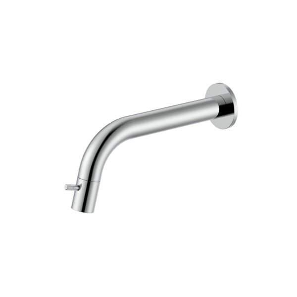 STRIA WALL-MOUNTED COLD WATER TAP – CUTTABLE SPOUT – REFINED RIBBED HANDLE – WITHOUT WASTE – CHROME