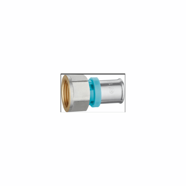 ERFU FEMALE STRAIGHT MULTI-LAYER CRIMP FITTING 20MM X 3/4F-V - DVGW CERTIFIED, MULTI-PROFILE U/H/TH