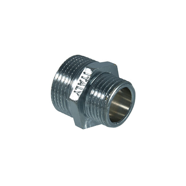 VERCHROOMD MESSING REDUCEERNIPPEL 2245 1"X3/4