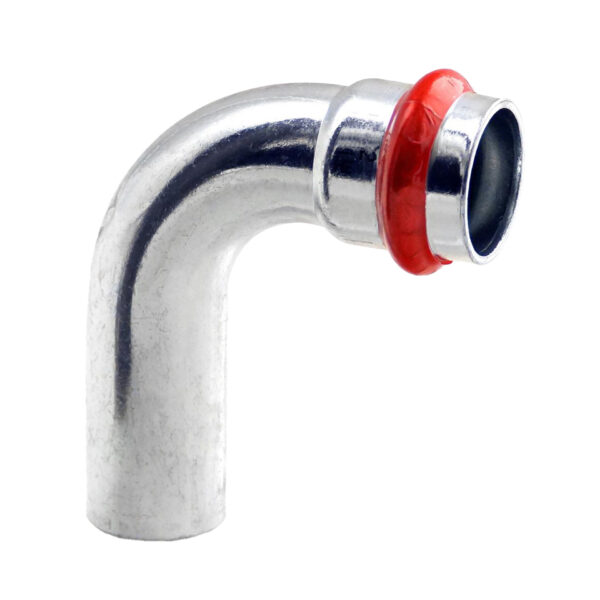 PRESS GEGALVANISEERD STAAL 'V' BOCHT 90° M.VR.22 C21ZEVILBP