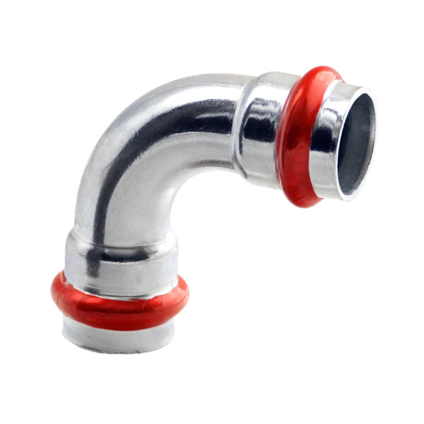 PRESSE ACIER GALVANISÉ 'V' COUDE 90° VR.VR.28 C20ZFVILBP