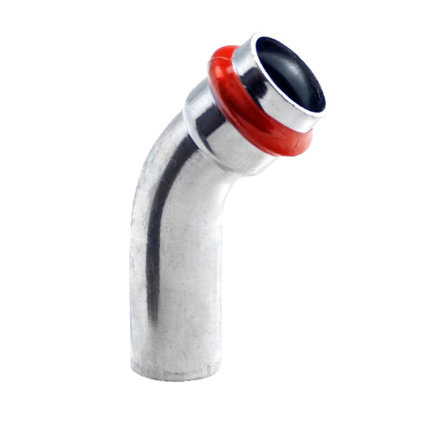 PRESSE ACIER GALVANISÉ 'V' COUDE 45° M.VR.22 C23ZEVILBP