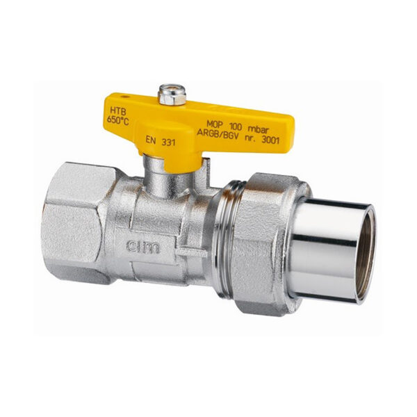 GASKLEP GOEDGEKEURD KVBG MET KOPPELING VG124 3/4