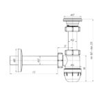 ALONI CUP SIPHON WITH CREPINE Ø32CM WHITE - Image 2