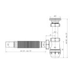 Aloni Flexible Cup Siphon With Crepine Ø32cm White – Image 2