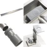 ALONI STAINLESS STEEL SHOWER TRUNK COMPLETE 70CM - Image 4