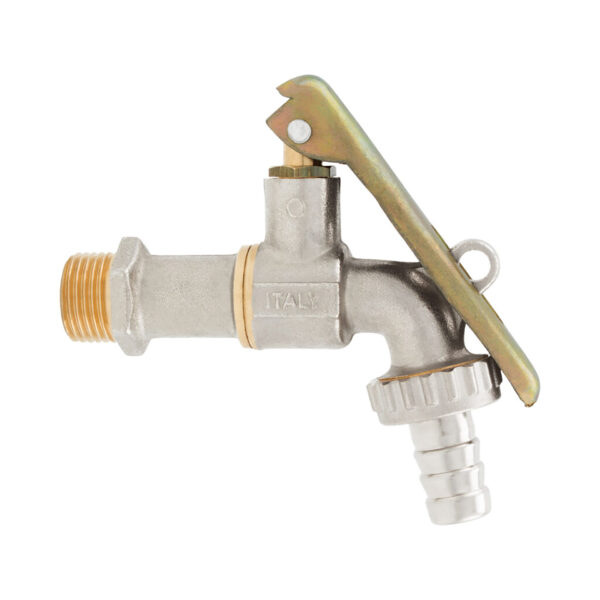 VANNE À SPHÈRE DOUBLE SERVICE CHROMÉE MAT AVEC CADENAS 133 1/2