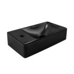 ALONI TOILET BASIN - WITHOUT OVERFLOW - TAP HOLE LEFT - CERAMIC - 37,5X10,5X22CM - MATT BLACK