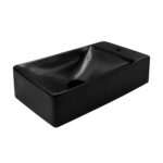 ALONI TOILET BASIN - WITHOUT OVERFLOW - TAP HOLE RIGHT - CERAMIC - 37,5X10,5X22CM - MATT BLACK