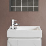 ALONI TOILET BASIN - WITHOUT OVERFLOW - TAP HOLE LEFT OR RIGHT - POLYRESIN - 40X10,5X22,5CM - MATT WHITE - Image 2