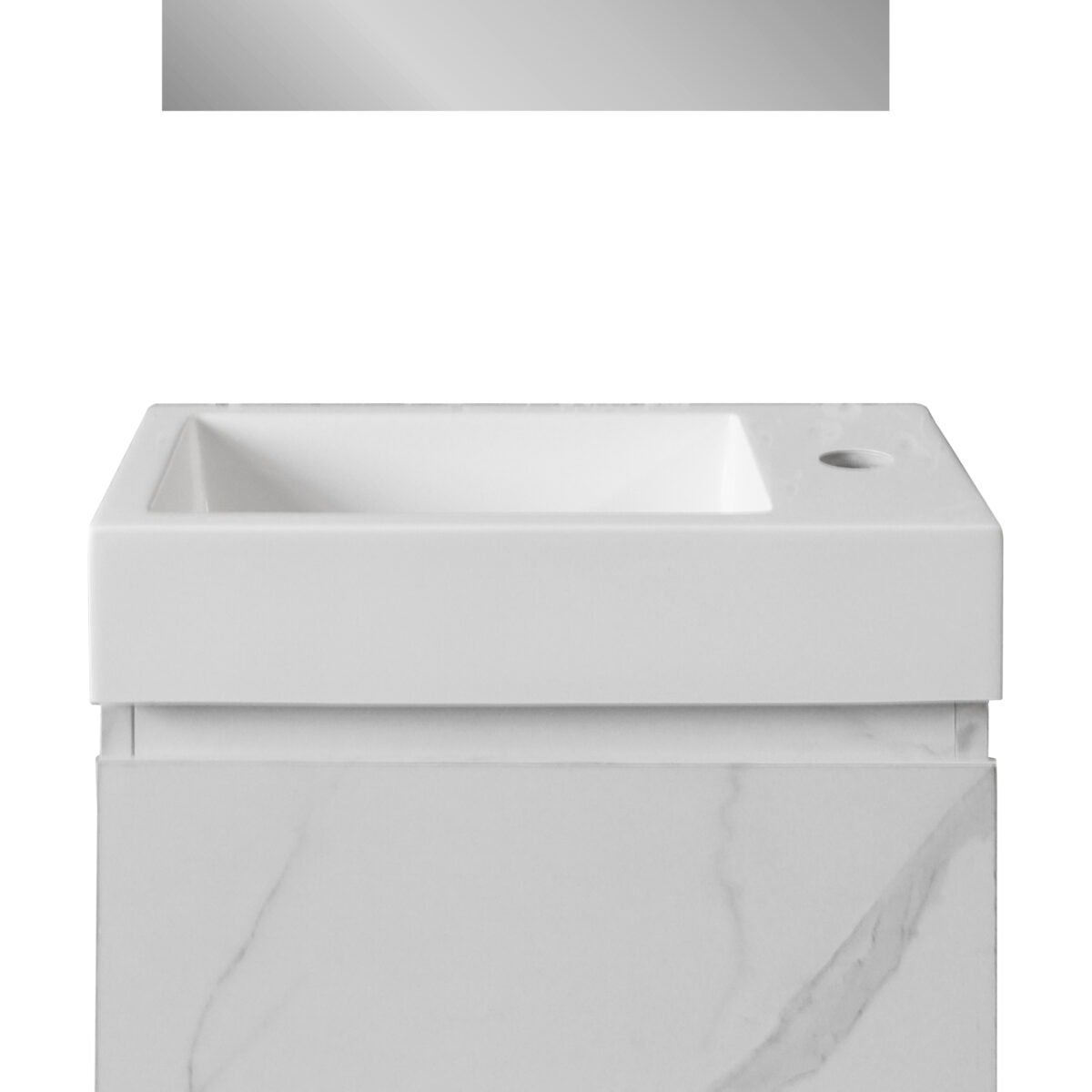 ALONI TOILET BASIN - ZONDER OVERLOOP - kraangat LEFT OR RIGHT - POLYRESIN - 40X10,5X22,5CM - MAT WIT - Afbeelding 4