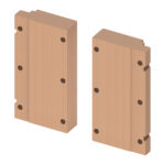 TECEPROFIL HOUTPLATENSET VOOR BEVESTIGING VAN OPKLAPBARE STEUNBEUGELS