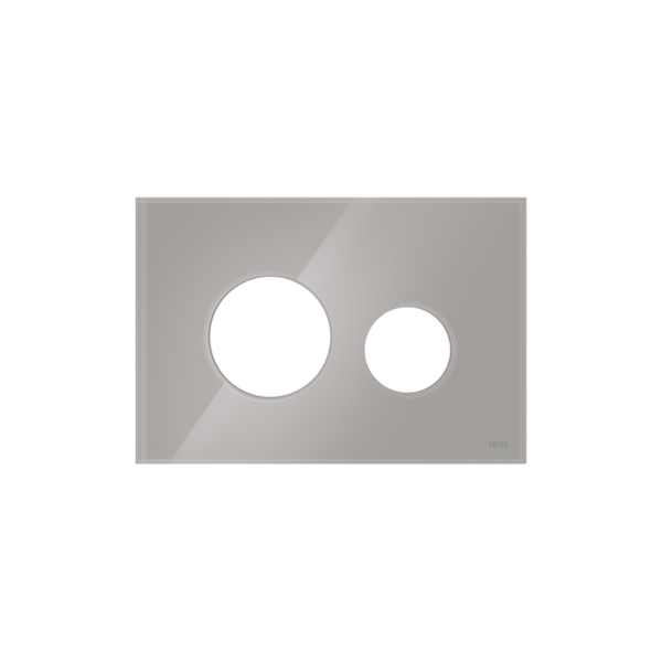 TECELOOP FRONTPLAAT VOOR WC-BEDIENINGSPLAAT, GLAS TITANIUM