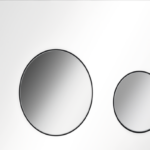 TECELOOP WC bedieningsplaat - DUAL FLUSH - SYNTHETIC - GLOSSY WHITE / GLOSSY BLACK