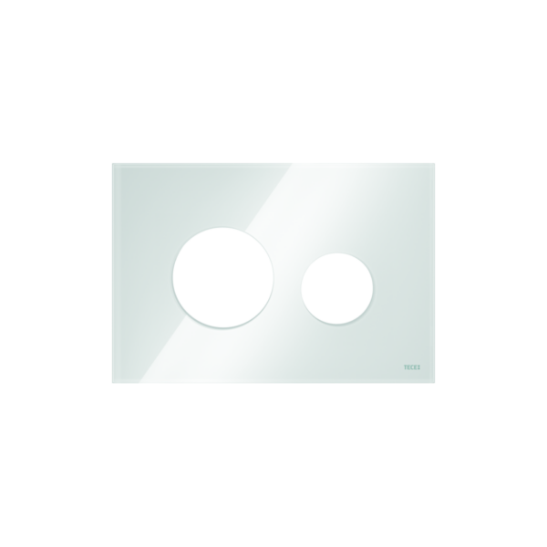 TECELOOP FRONTPLAAT VOOR WC-BEDIENINGSPLAAT, GLAS WIT
