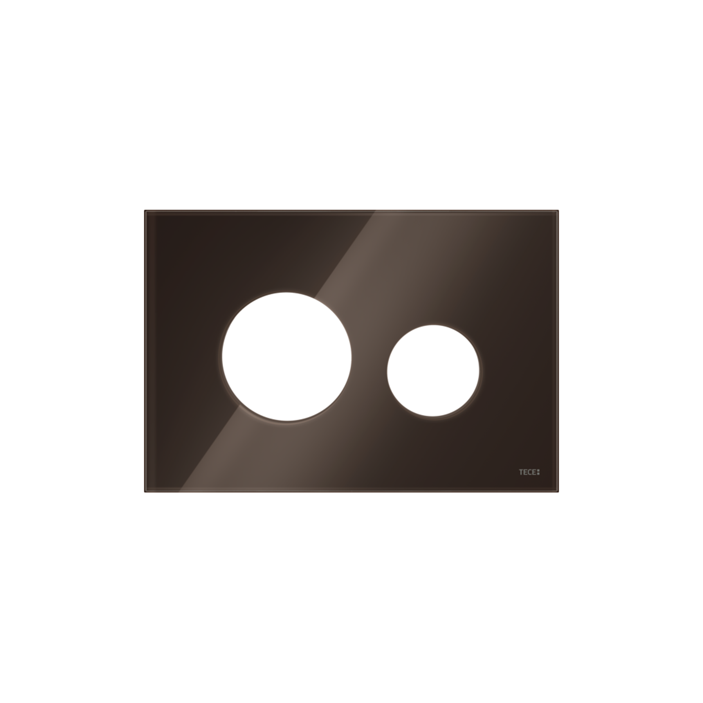 9240678.png TECELOOP FRONTPLAAT VOOR WC-BEDIENINGSPLAAT, GLAS KOFFIEBRUIN - Image 1