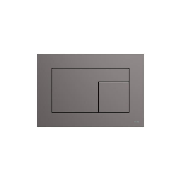 TECEVELVET WC-BEDIENINGSPLAAT VOOR DUOSPOELTECHNIEK, ANTRACIET