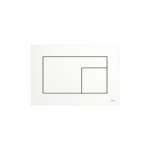 TECEVELVET WC-BEDIENINGSPLAAT VOOR DUOSPOELTECHNIEK, WIT