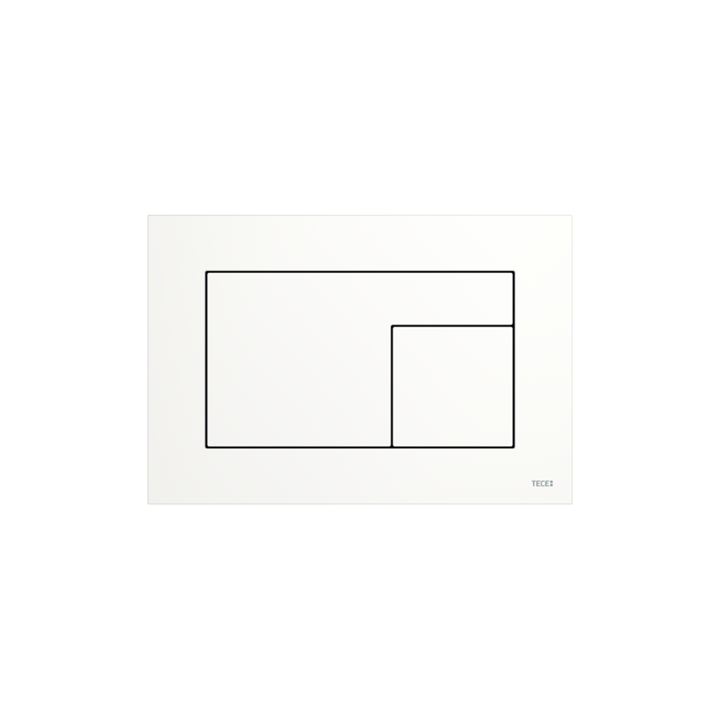 9240735-1.png TECEVELVET WC-BEDIENINGSPLAAT VOOR DUOSPOELTECHNIEK, WIT - Afbeelding 1