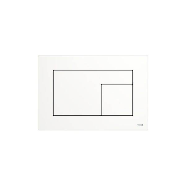 TECEVELVET WC-BEDIENINGSPLAAT VOOR DUOSPOELTECHNIEK, WIT